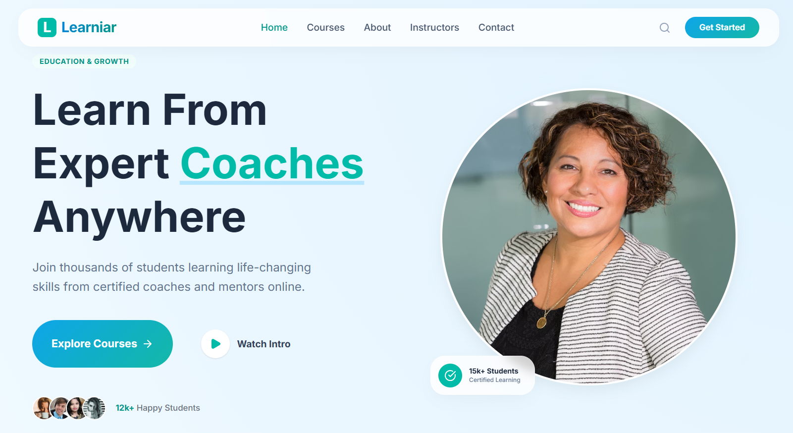 Learniar Online Learning and Expert Coach Platform